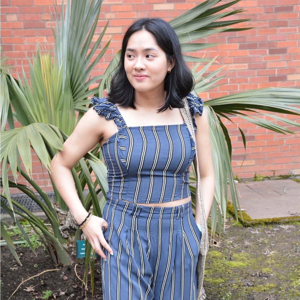 Blue Stripped matching set